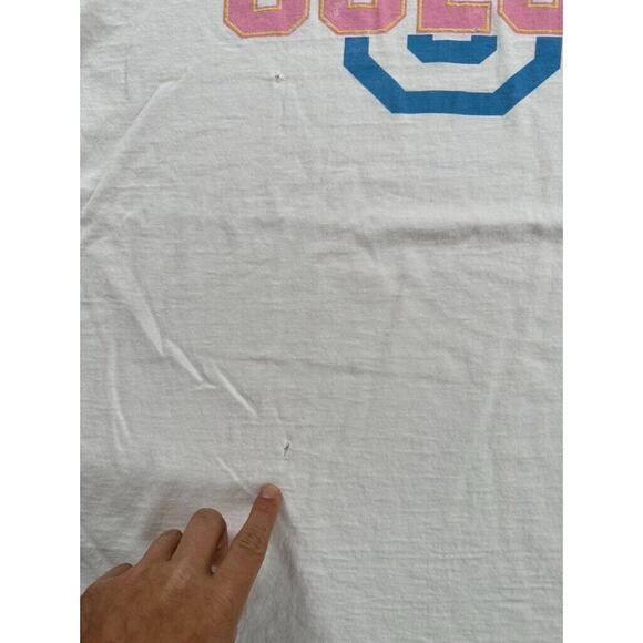 Vintage 90s Guess U Single Stitch Pink T-Shirt XL 24 x 31 - Picture 3 of 6